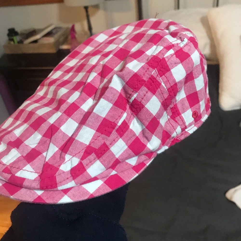 Toddler checkered golf hat